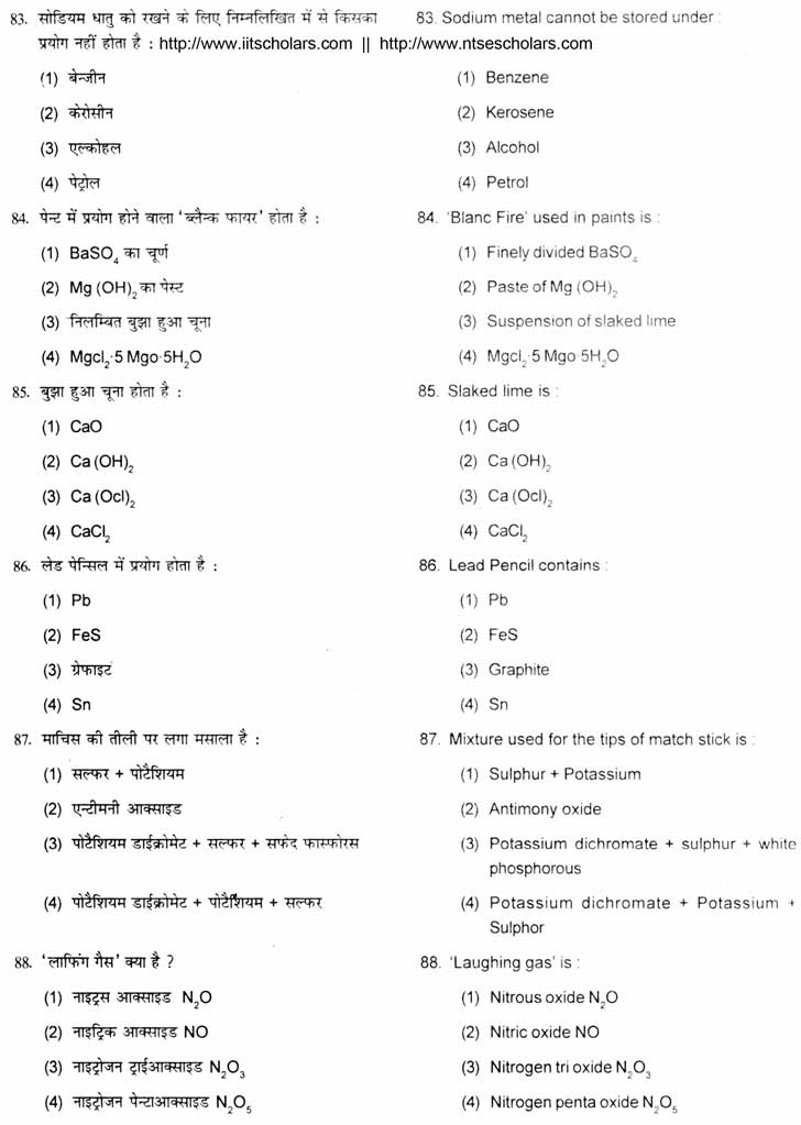 Junior Science Talent Search Examination 2010-11 Question Paper